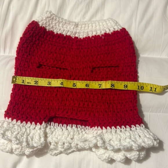 Hand crafted Crochet pets dress Skirt with Bow - Picture 5 of 5